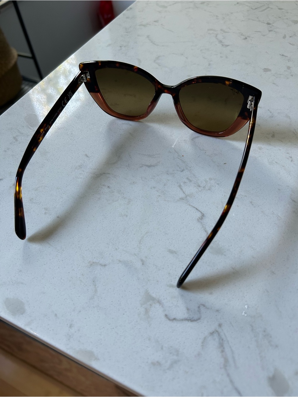Maui Jim Tortoiseshell Cat-Eye Sunglasses with Brown Lenses Polarized - Picture 4 of 6